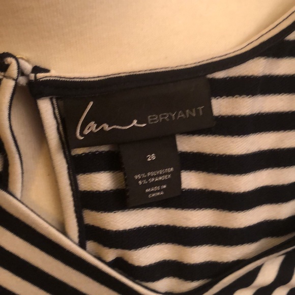 Lane Bryant/ Size 26/ Navy & White Striped Swing Dress with matching Navy Shrug - Picture 9 of 16